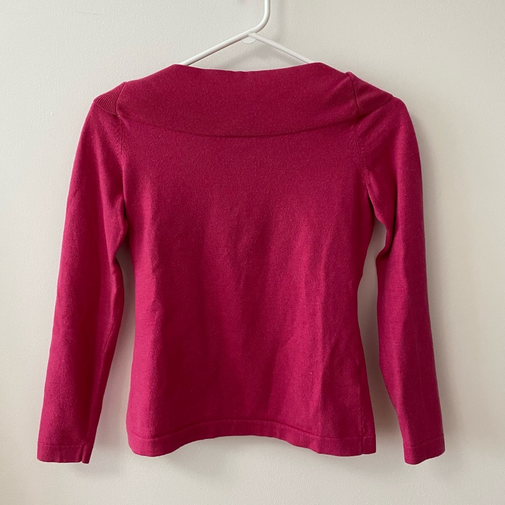 BANANA REPUBLIC EXTRA FINE MERINO WOOL PINK SWEATER